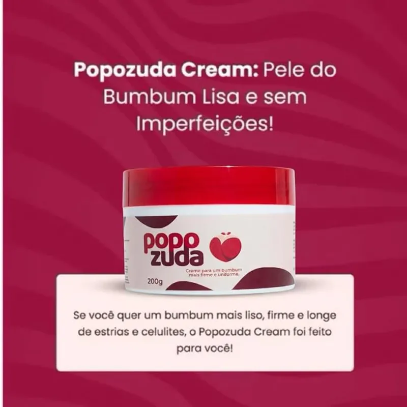 Embalagem do Popozuda Creme Rosa Corporal 200g